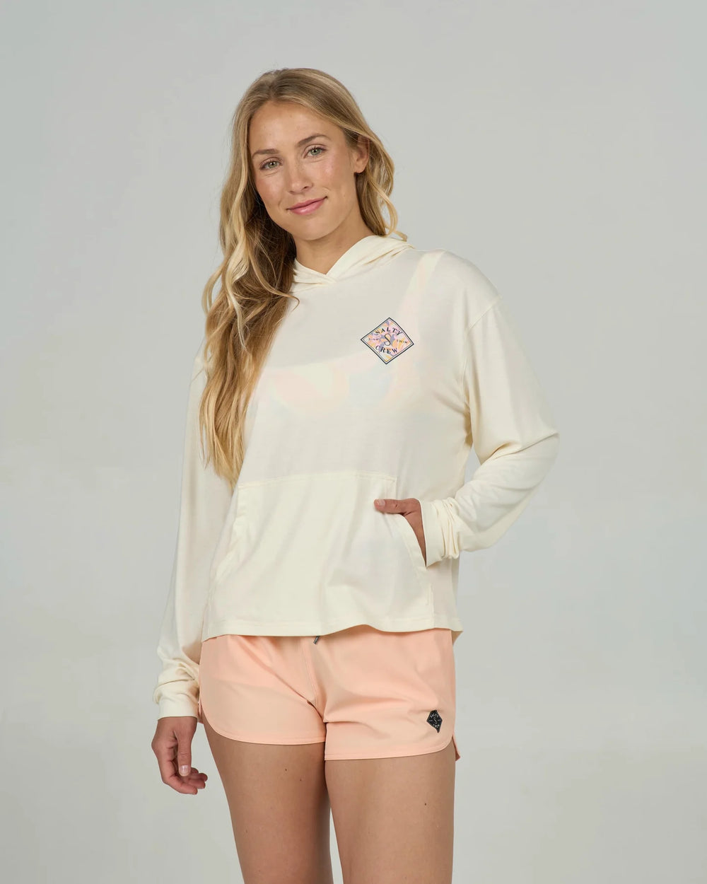 Salty Crew Damen Lycra Tippet Fill Tech Hoody Langarm - Off White
