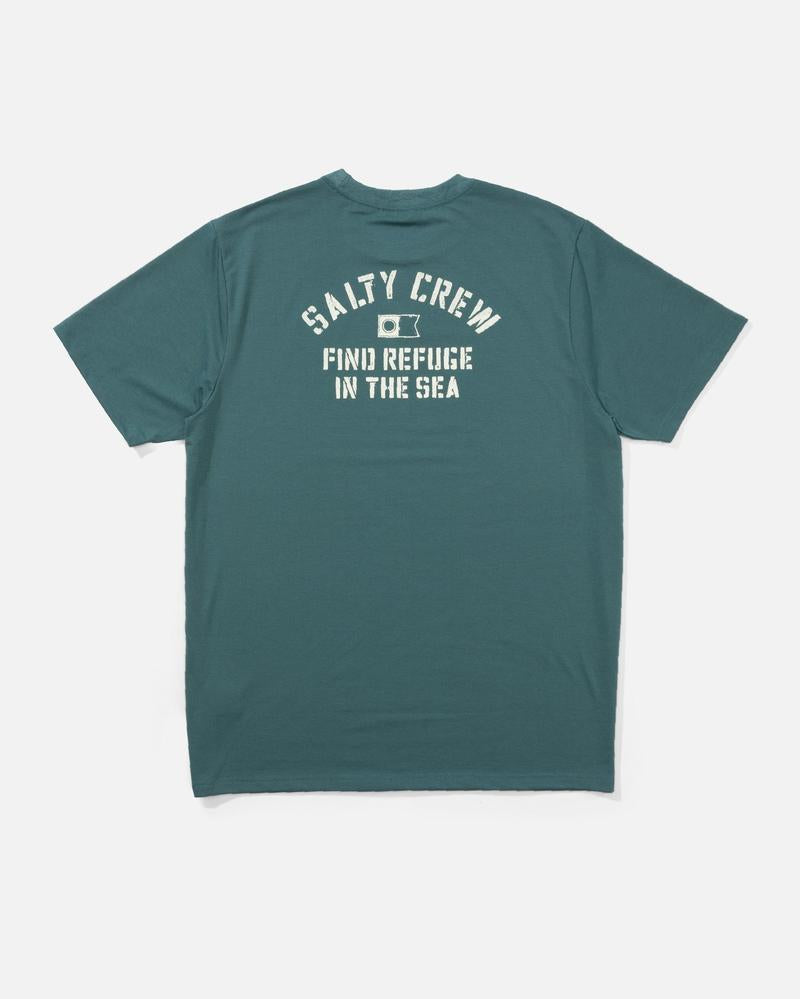 Salty Crew Herren Lycra Even Keel Tech Tee kurzarm - hydro