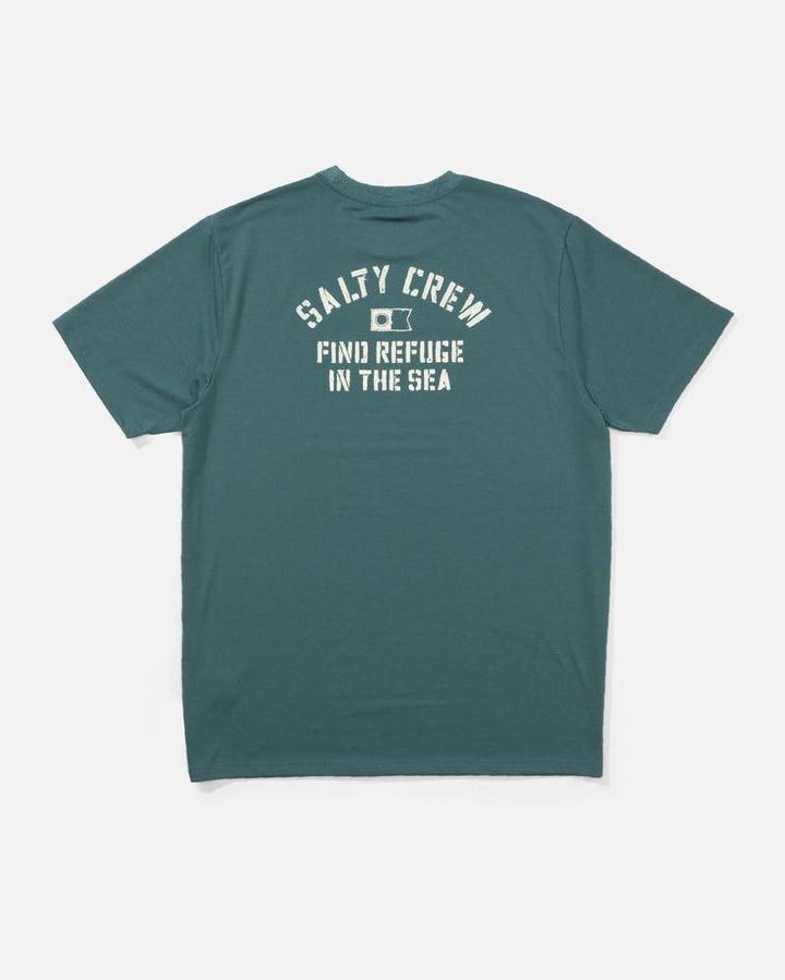 Salty Crew Herren Lycra Even Keel Tech Tee kurzarm - hydro