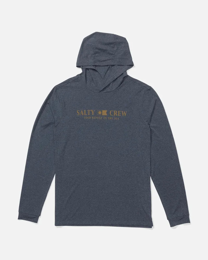 Salty Crew Herren Lycra Flagship Hood Langarm - Navy Heather