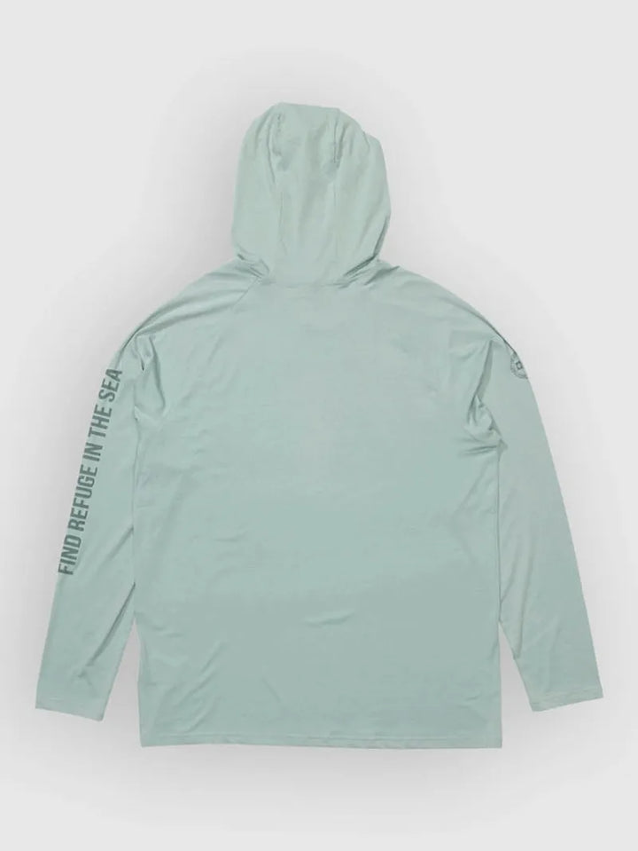 Salty Crew Herren Lycra Mariner Hood Tech Tee Langarm - Marine