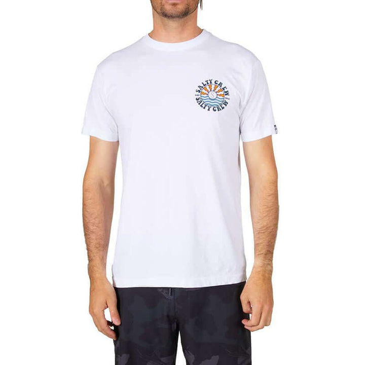 Salty Crew Herren Shirt Sun Waves Premium - white