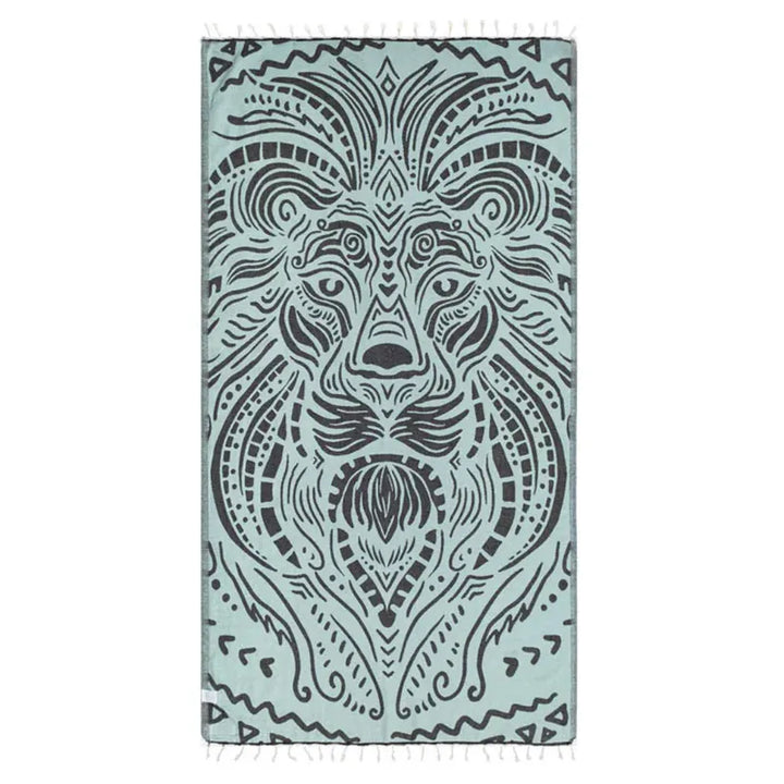Sand Cloud Badetuch Raj the Lion - Ice Blue