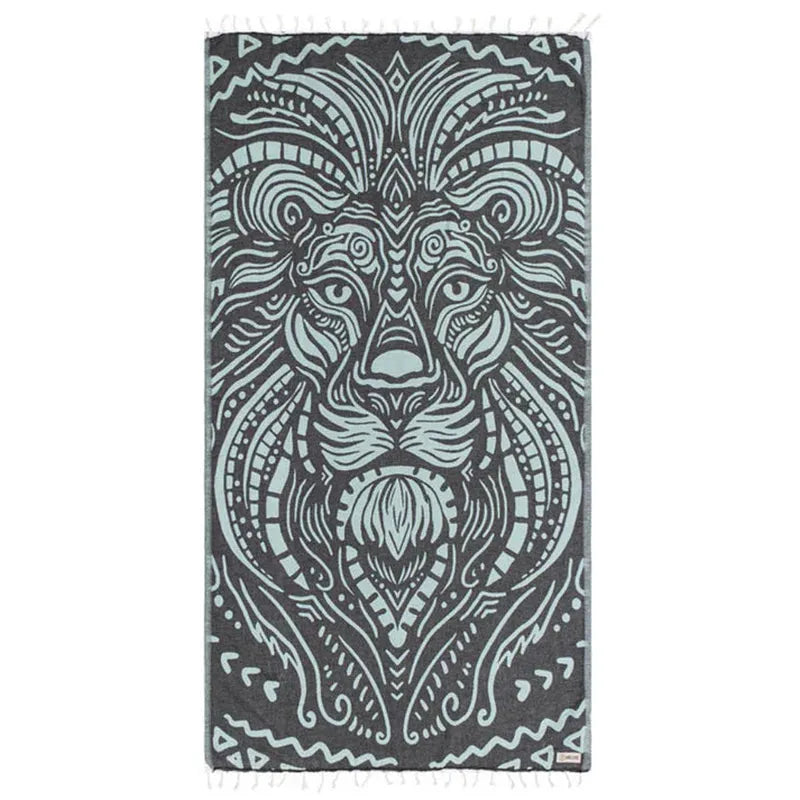Sand Cloud Badetuch Raj the Lion - Ice Blue