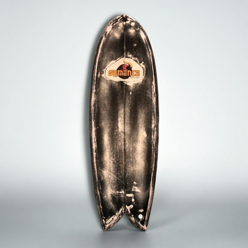 Semente Surfboard Retro Twin Fin Fish 5'7" - Vintage Polished