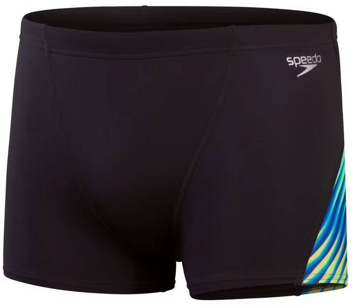 Speedo Herren Badehosen Allover Digi V-Cut - Black/True Cobalt