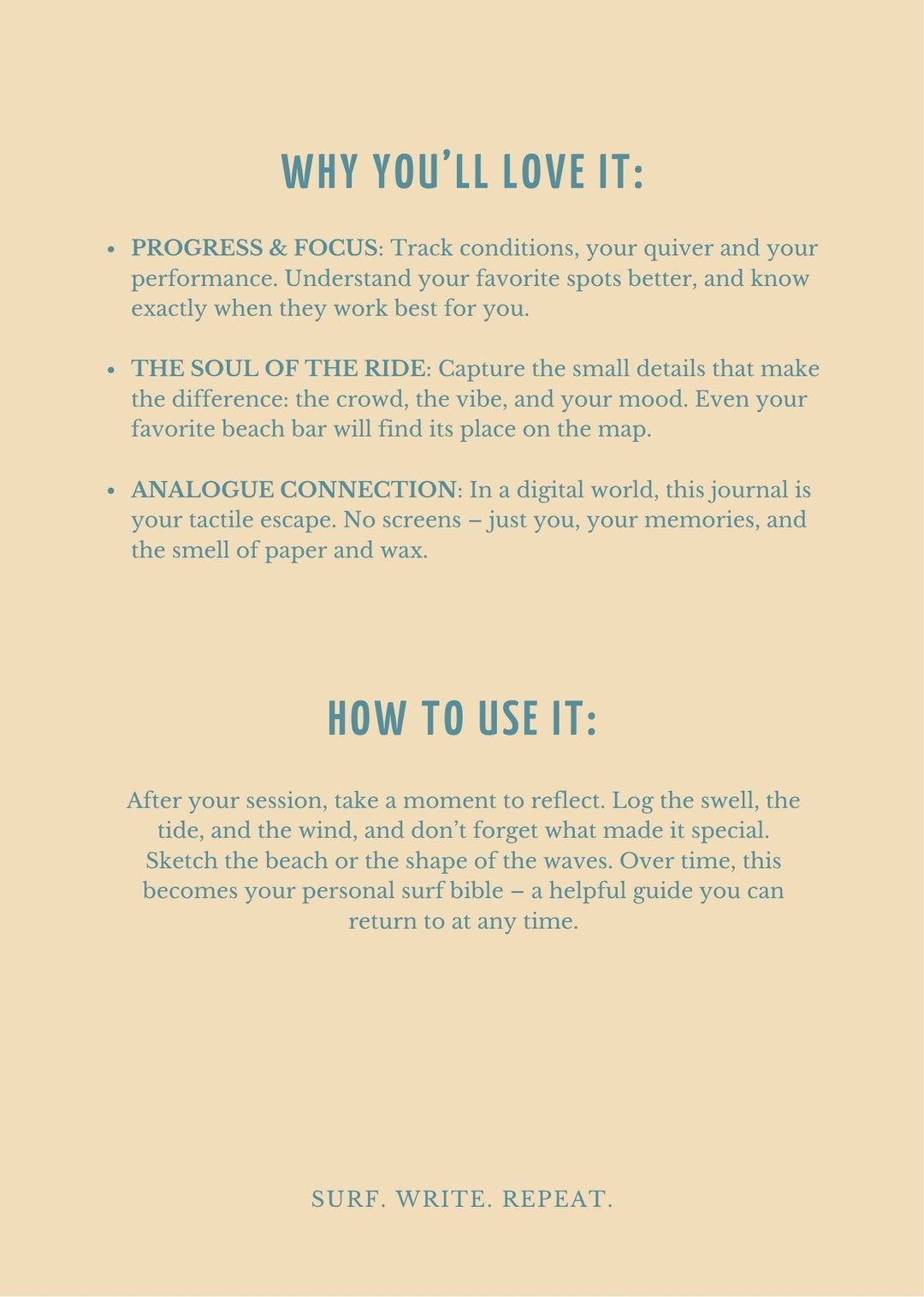 Surf Log Journal (engl.)