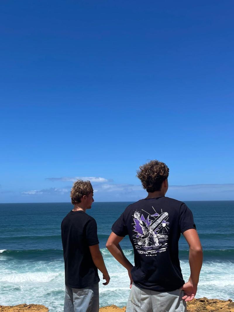 Surfari Herren T-Shirt Godzilla - navy