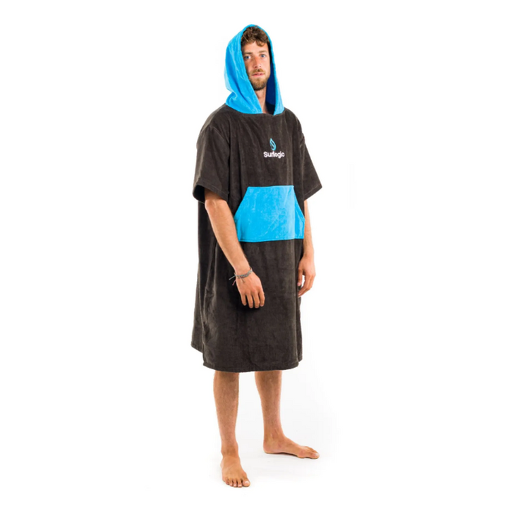 Surflogic Poncho - Black/Cyan