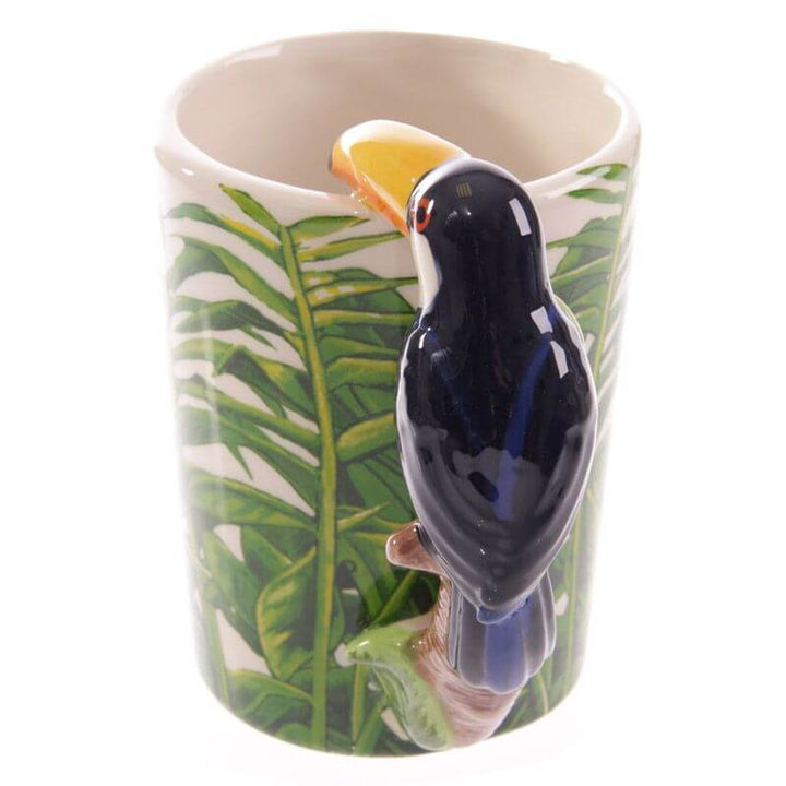 Tasse aus Keramik mit geformtem Henkel Jungle Explorer Tucan