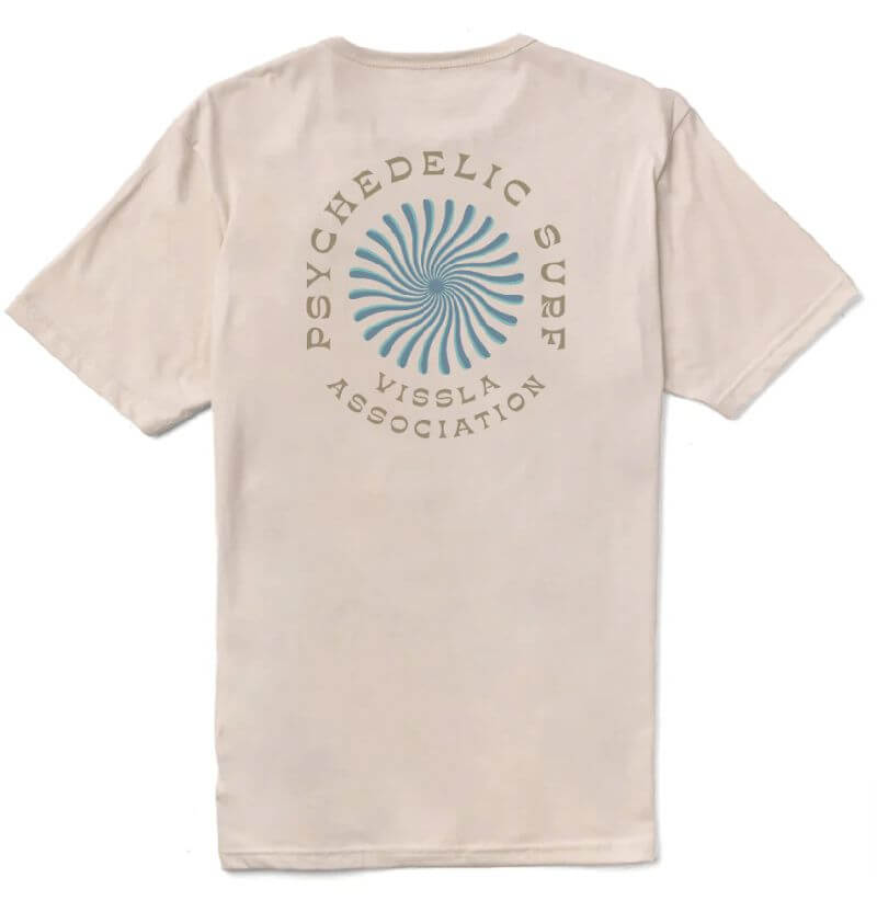 Vissla Herren Shirt Psycho Surf Organic - bone