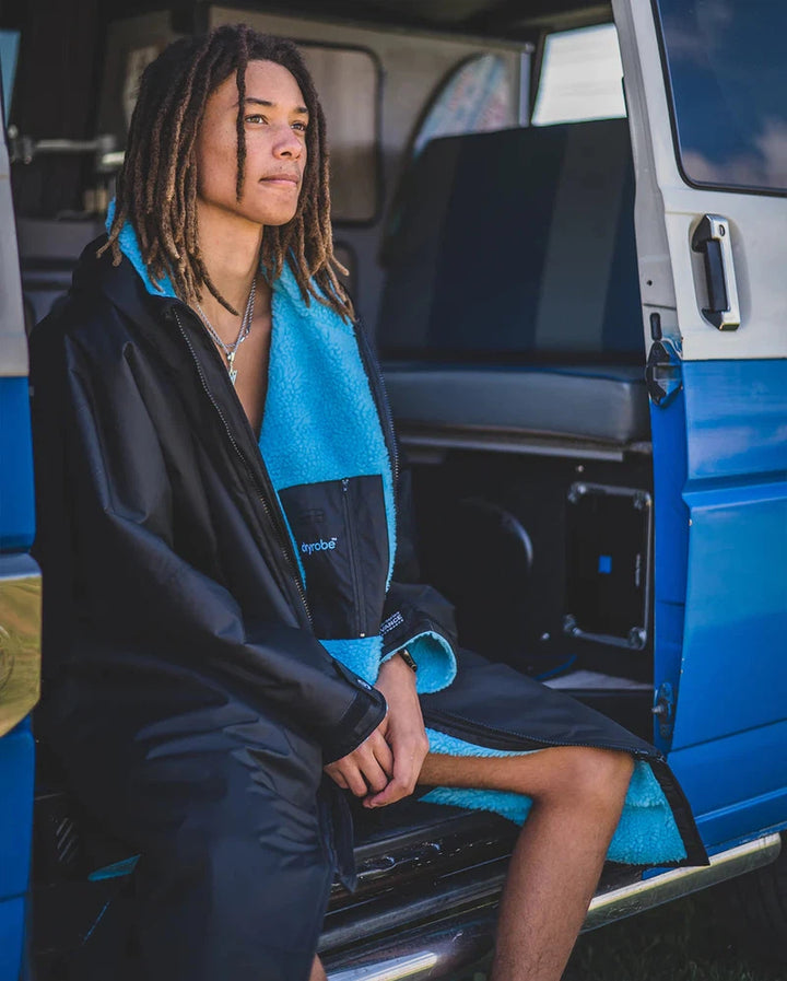 dryrobe Poncho Advance Langarm - black / blue