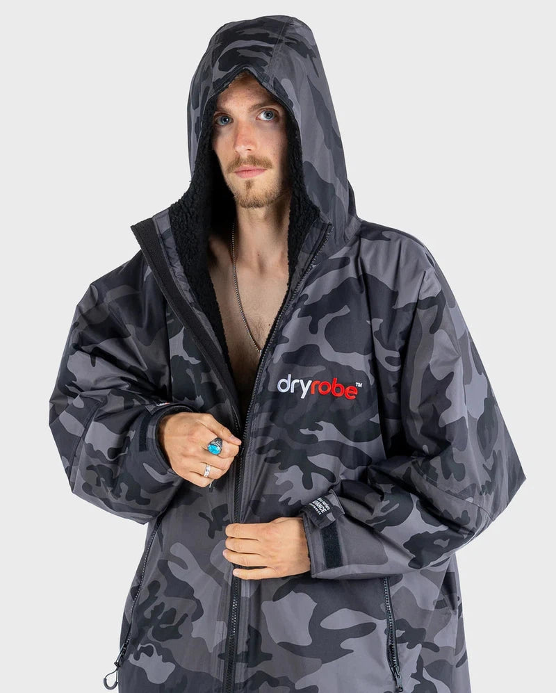 dryrobe Poncho Advance Langarm - black camo