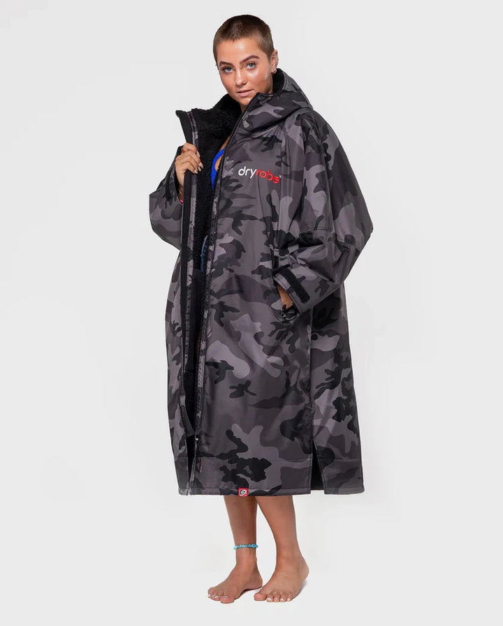 dryrobe Poncho Advance Langarm - black camo