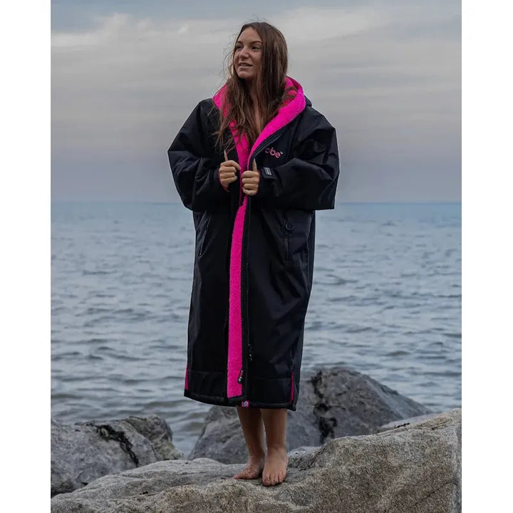 dryrobe Poncho Advance Langarm - black / pink