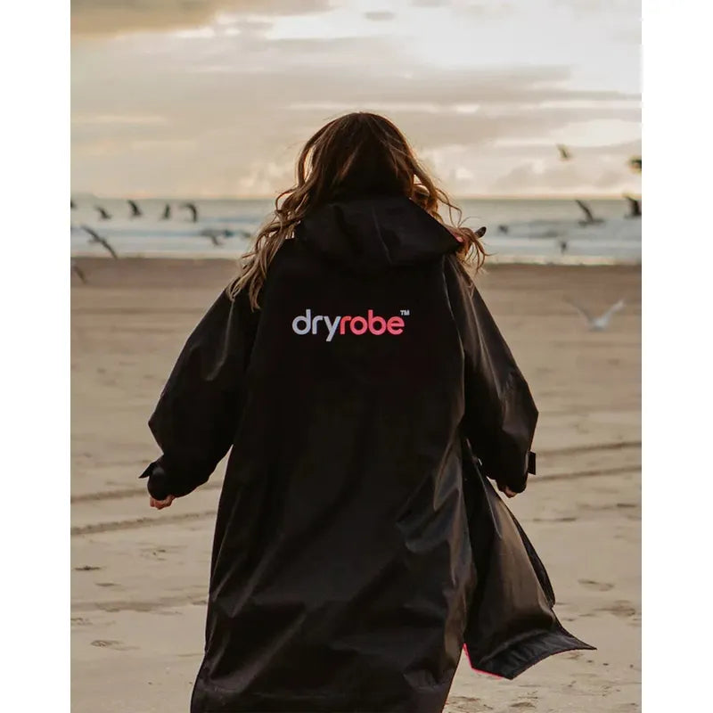dryrobe Poncho Advance Langarm - black / pink