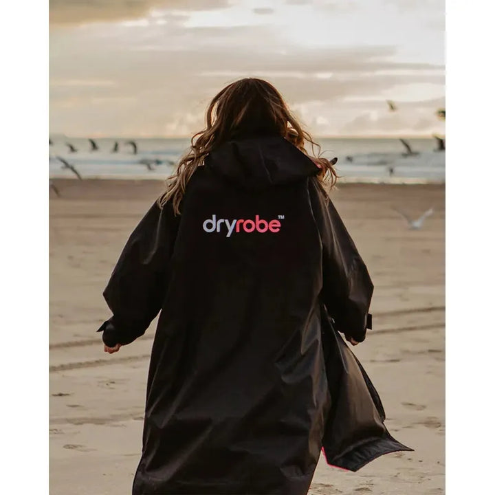 dryrobe Poncho Advance Langarm - black / pink