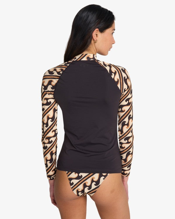 Billabong Damen Lycra Tropic Surf Print Langarm