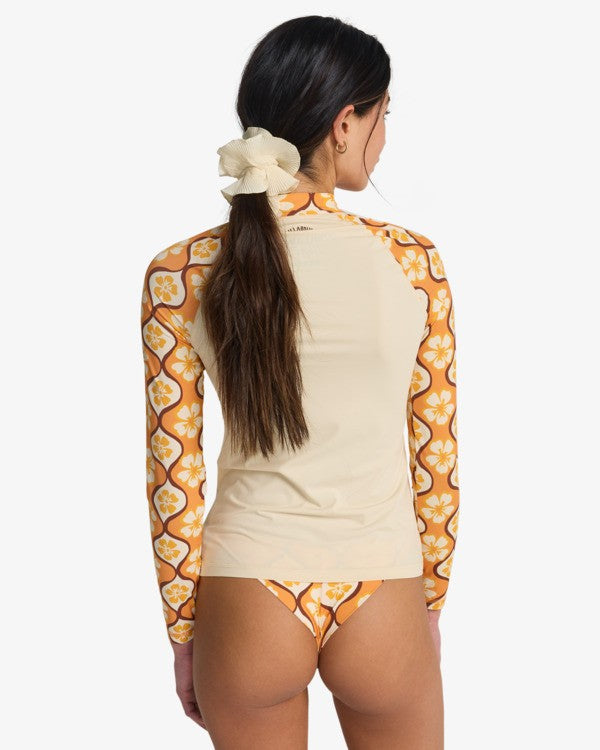 Billabong Damen Lycra Tropic Surf Print Langarm