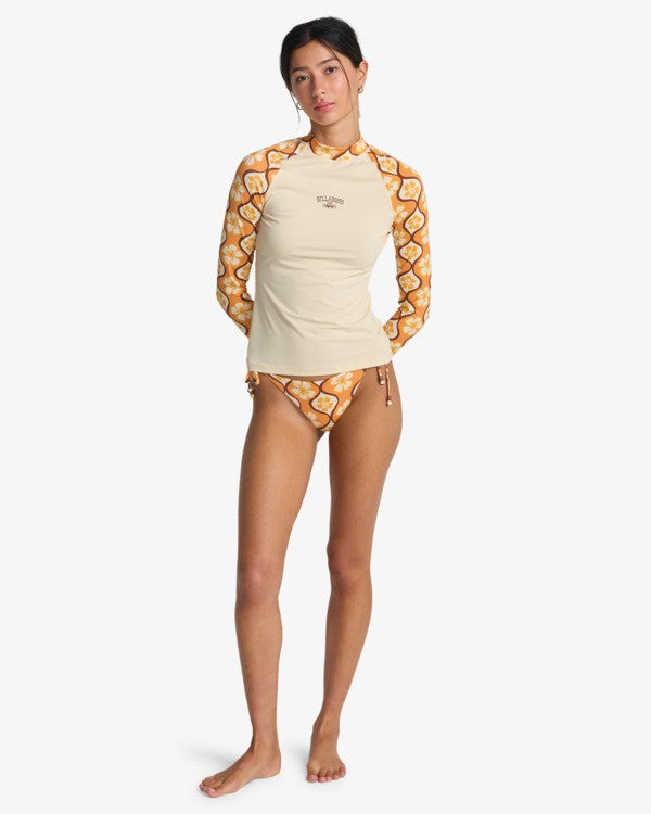 Billabong Damen Lycra Tropic Surf Print Langarm
