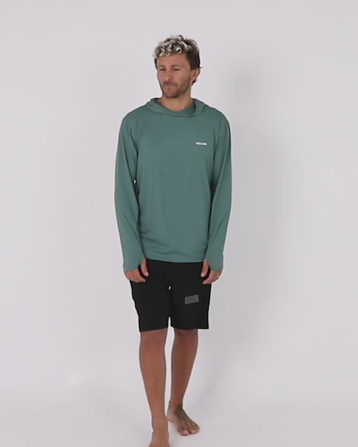 Follow Herren Lycra Hood Langarm - olive