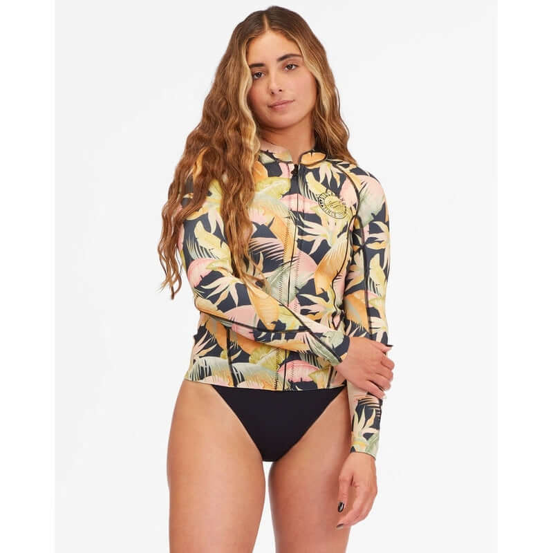 Billabong Damen 1mm Neo Jacket Peeky - jungle night