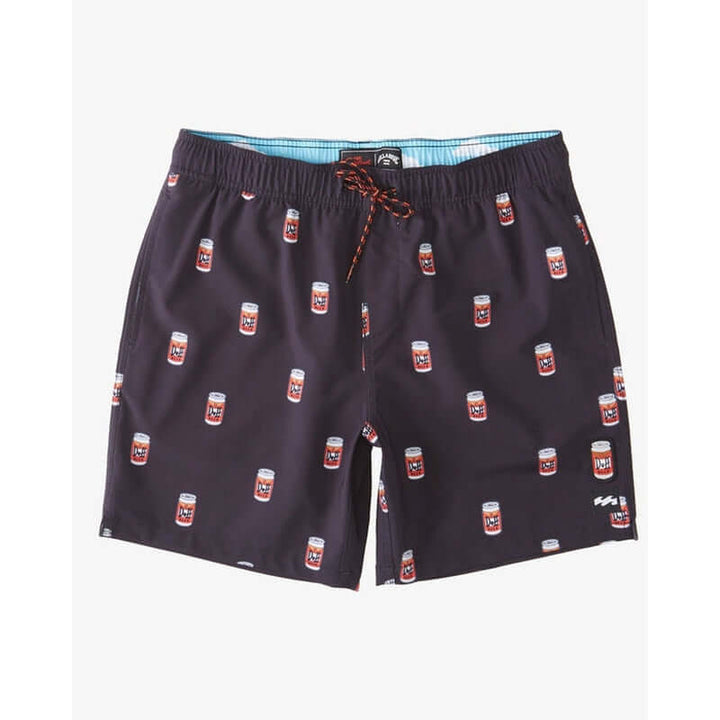 Billabong Herren Badehosen The Simpsons Duff Layback Boardshorts 17" - black