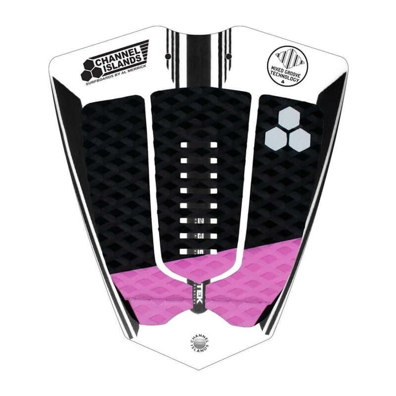 Channel Island Traction Mixed Groove Tail Pad - black/pink