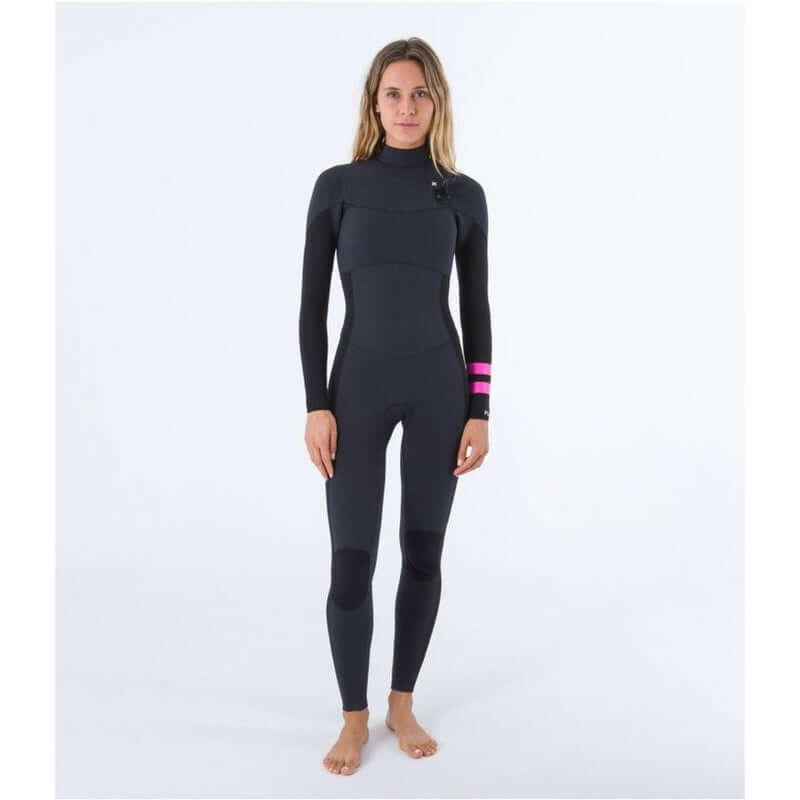 Hurley Damen Neoprenanzug Plus 4/3mm Chestzip - Black