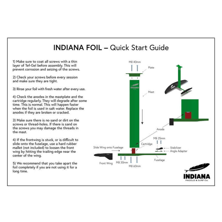 Indiana Pump Foil 1190 mit 90cm Carbon Kiteboard - Foil 1 (Miete/Rental)