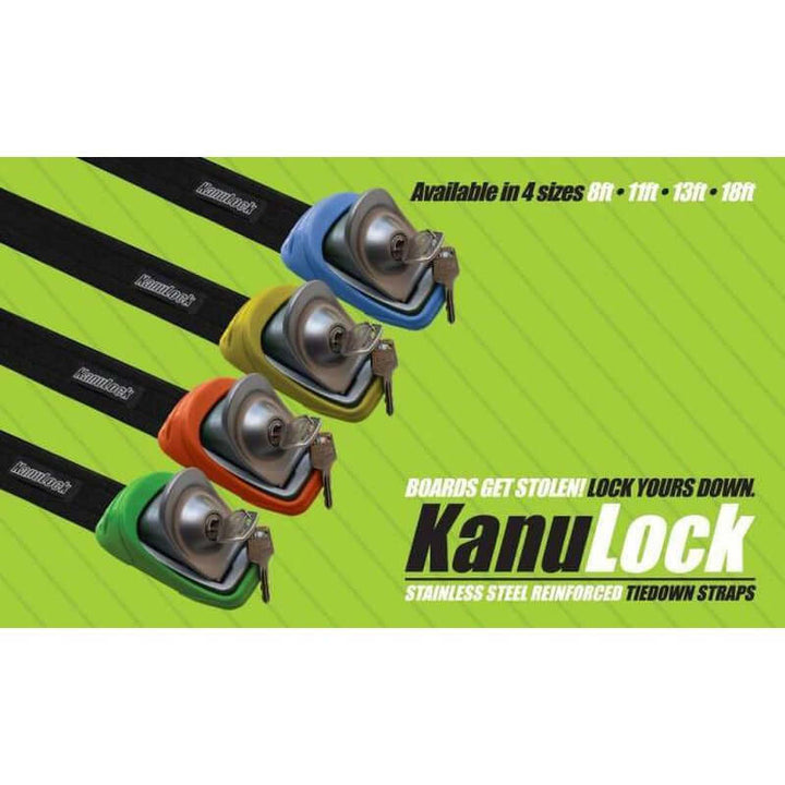 Kanulock Lockable Tiedown Set 2.5 m / 8 ft - grün