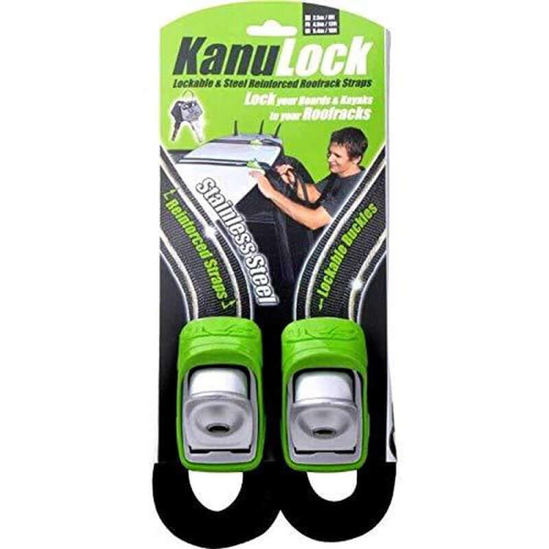 Kanulock Lockable Tiedown Set 2.5 m / 8 ft - grün