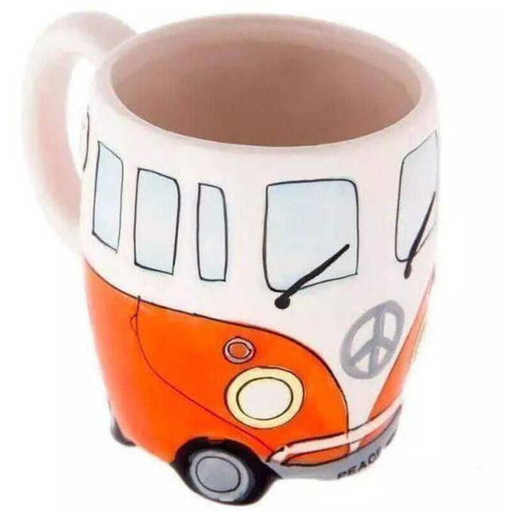 Keramik Wohnmobil Tasse - orange