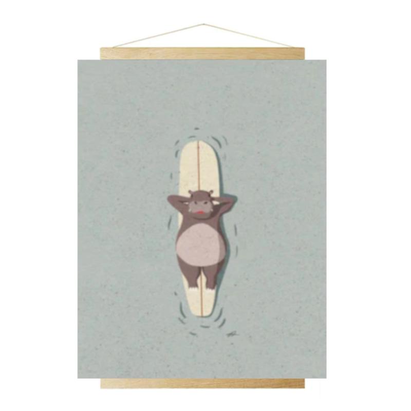 Lavaterart 'Surfing Hippo' Art Print