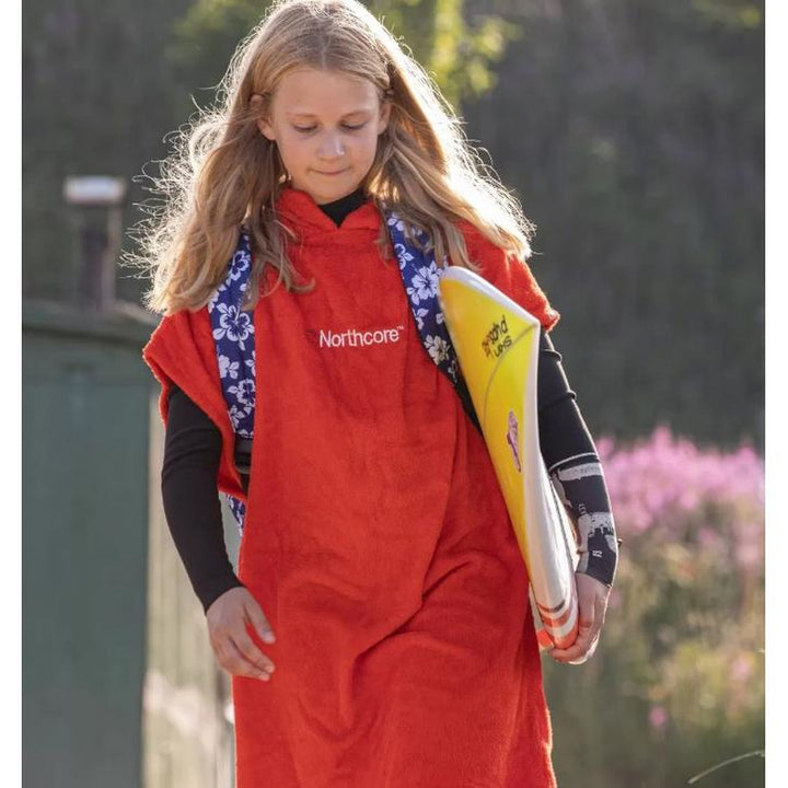 Northcore Kinderponcho Beach Basha - rot