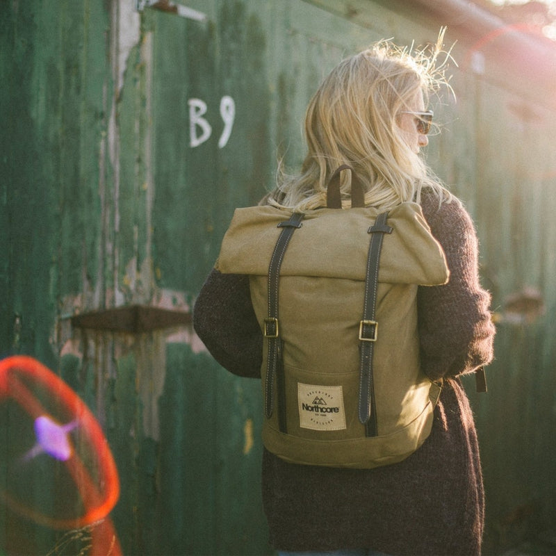 Northcore Waxed Canvas Backpack - stone