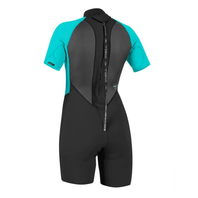 O'Neill Damen Shorty Reactor 2mm Backzip - Black / Light Aqua