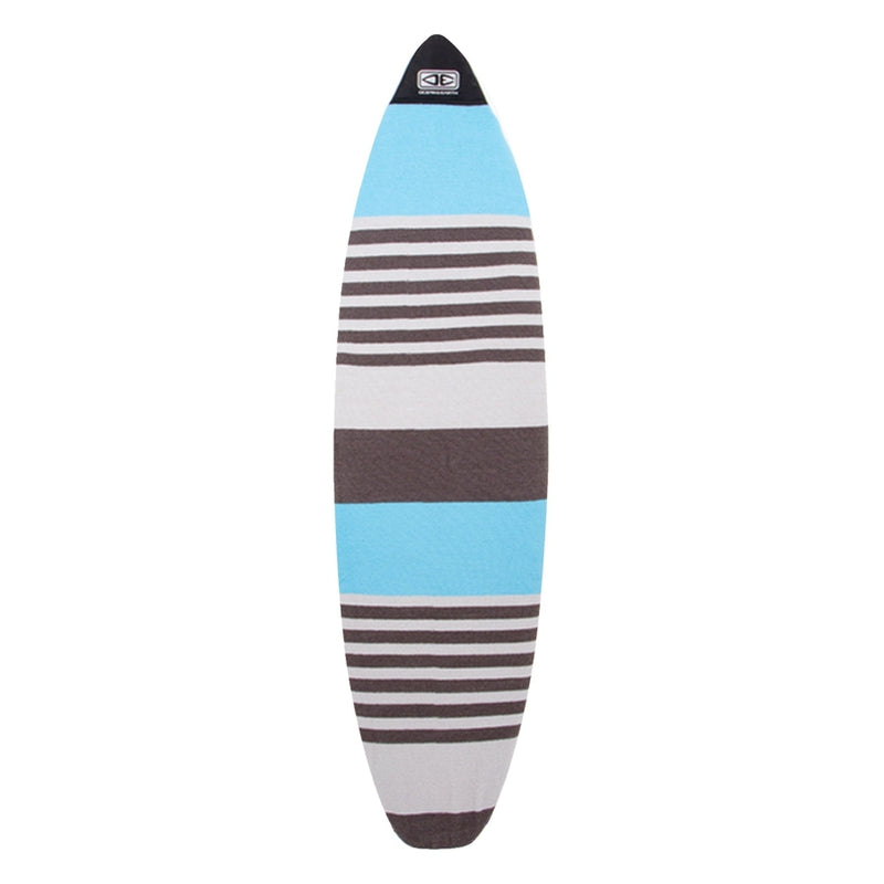 Ocean & Earth 5'8 Shortboard Stretch Cover - blue solid stripe