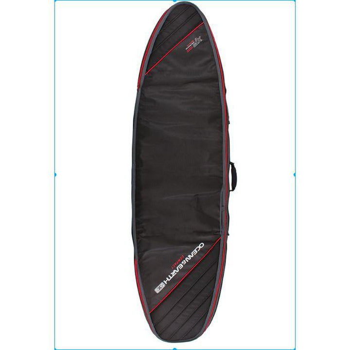 Ocean & Earth 6'0 Triple Compact Shortboard Cover - black/red