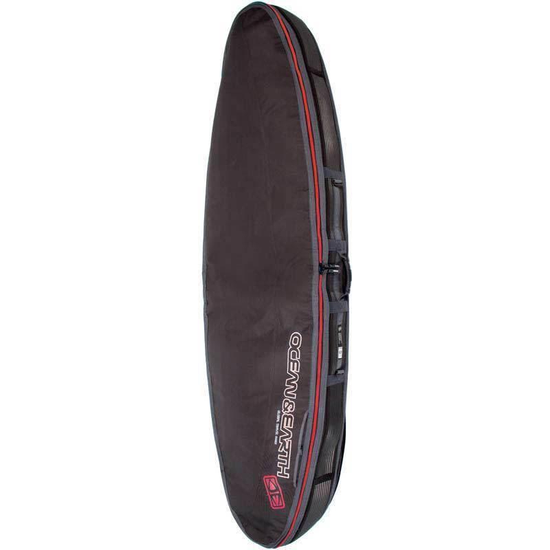 Ocean & Earth 6'4 Triple Compact Shortboard Cover - black/red