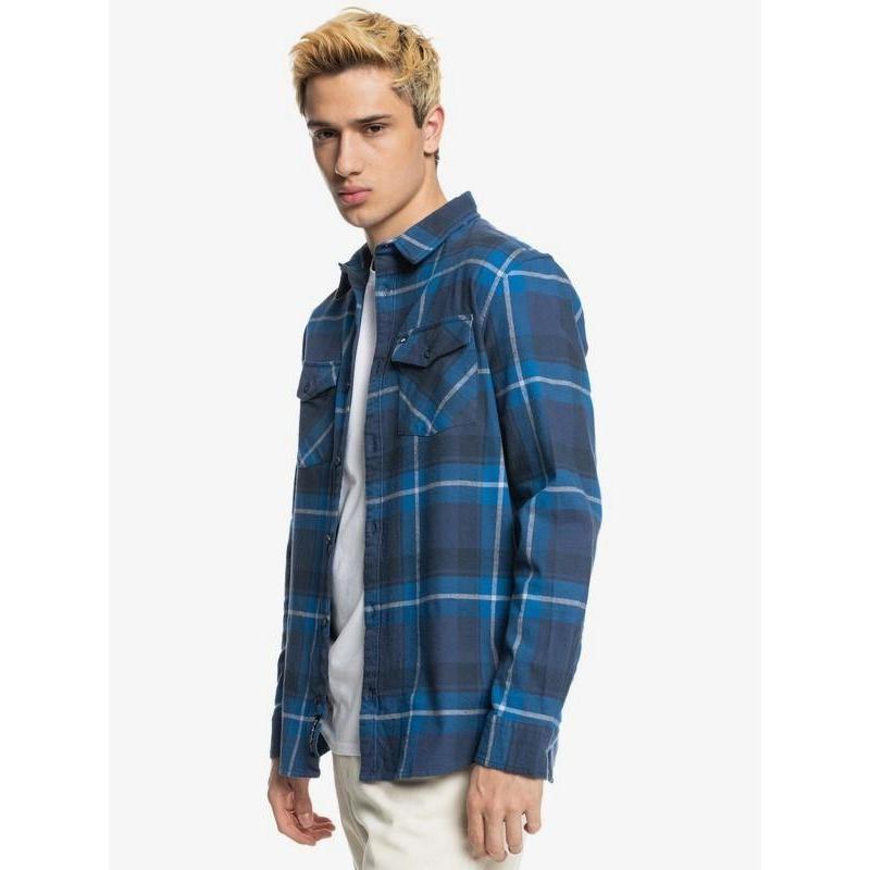 Quiksilver Herren Hemd langarm Draymen - blue indigo draymen