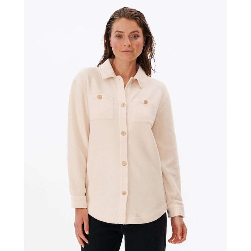 Rip Curl Damen Hoodie Seeker over fleece - off white