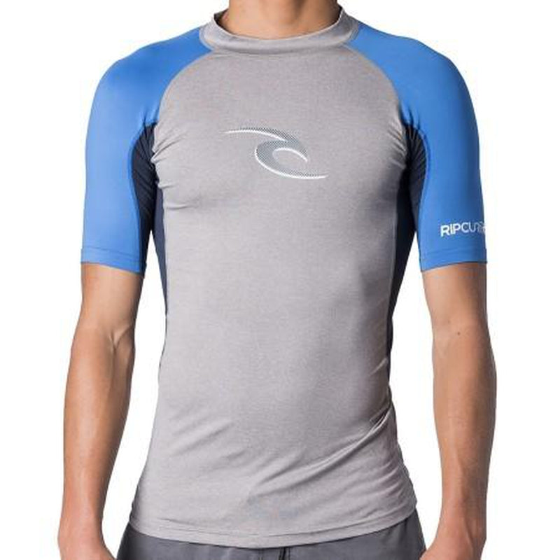 Rip Curl Herren Lycra Wave, kurzarm - Light Grey Heather