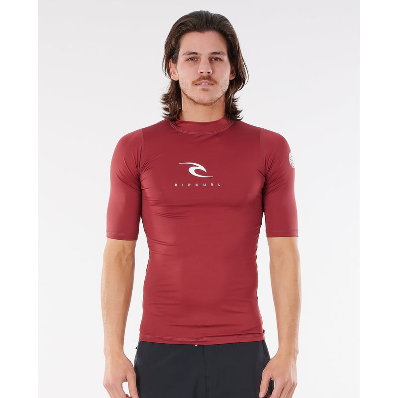 Rip Curl Herren Lycra kurzarm Corps - maroon