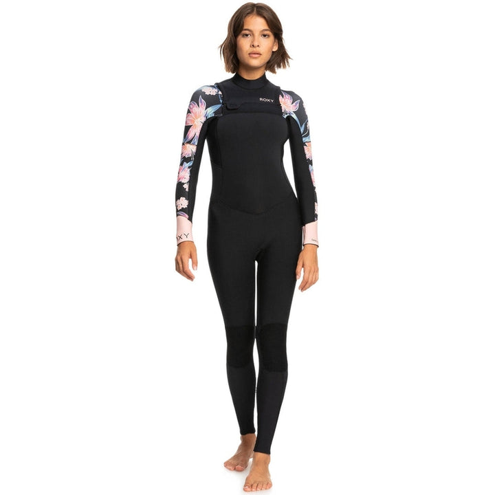 Roxy Damen Neoprenanzug Swell Series 3/2mm Chestzip - Anthracite Paradise