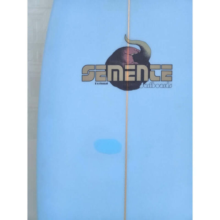 Semente Surfboard Retro Twin Fin Fish 5'6", 31.8L - babyblue