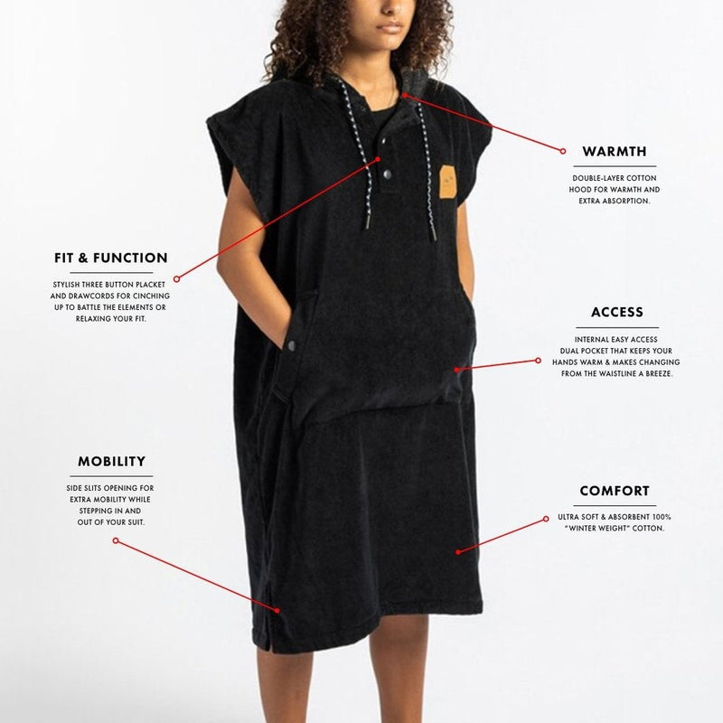 Slowtide Poncho The Digs - black
