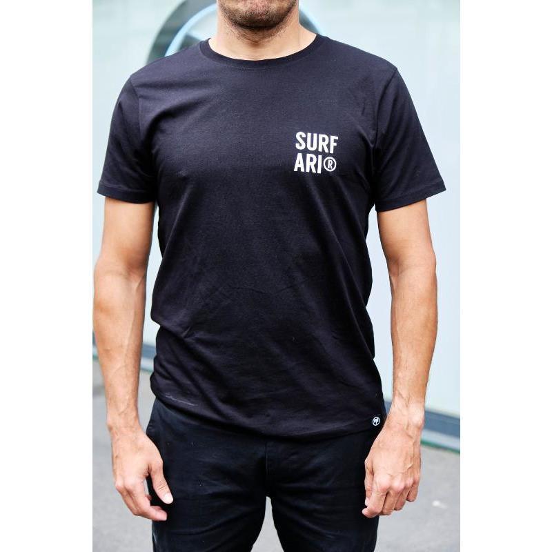 Surfari Herren T-Shirt Wave - schwarz