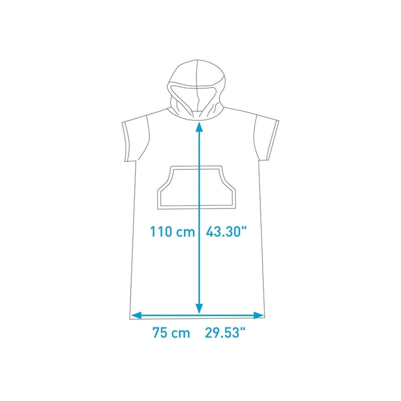 Surflogic Poncho - Black/Cyan
