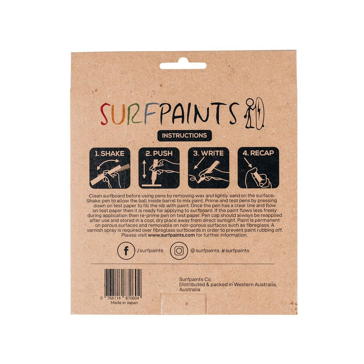 Surfpaint 5er Pack, 15mm Stifte - fluro set